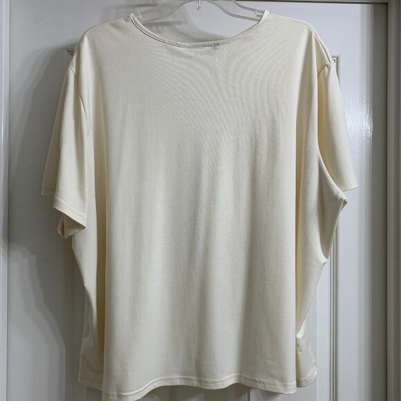 Maggie Barnes Women's Ivory Color Dress Blouse, Size 3X - Picture 2 of 4